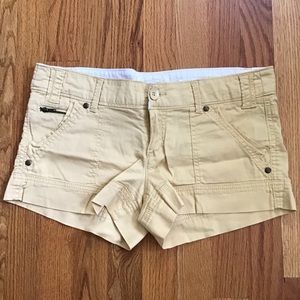 98% Cotton yellow shorts